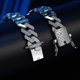 thumbnail image 4 of Cadenas de Pulsera de Eslabones Cubanos para Hombre Transparentes 5A+ CZ Pulsera de Diamante Simulado para Hombre Chapado en Oro Blanco de 18K Plata de Ley 925 Joyería de Pulsera para Hombre 18-20CM, 4 of 8