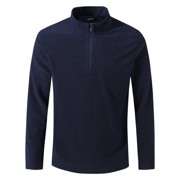 Polera Ii Capa Micropolar Liso Medio Cierre Hombre