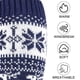 thumbnail image 5 of Calentadores de piernas de punto para invierno, con lazo blanco, calcetines largos sin pies, cálidos y navideños, mangas altas para mujer, 5 of 5