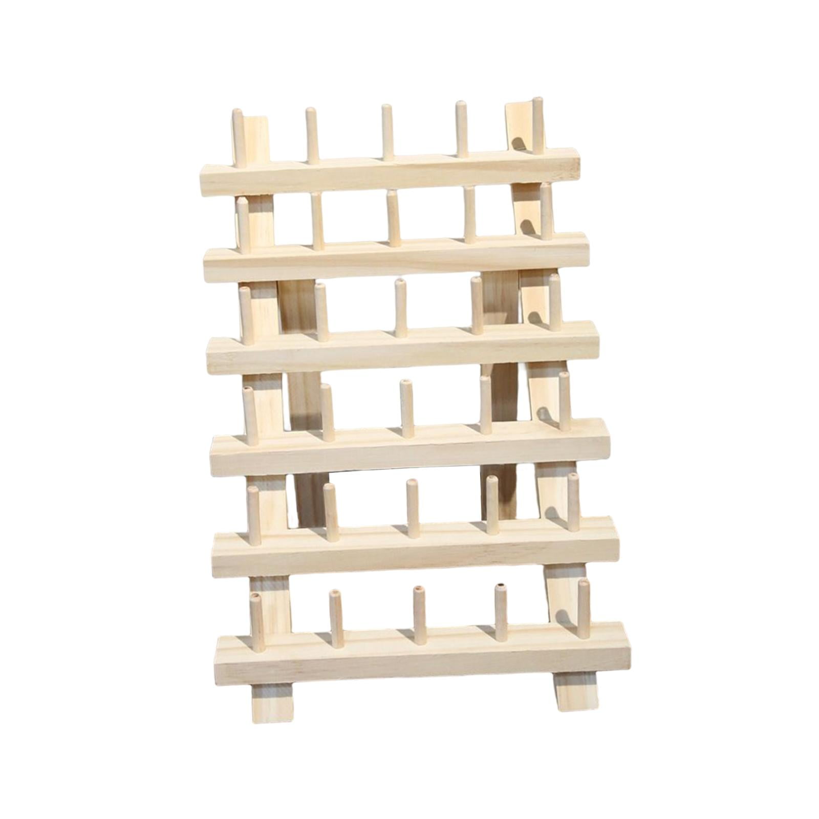 Bothyi - Estante Para Hilo De Coser Organizador De Soporte De Hilo De Madera Estable Para Herramienta De Tejer 30 Carrete