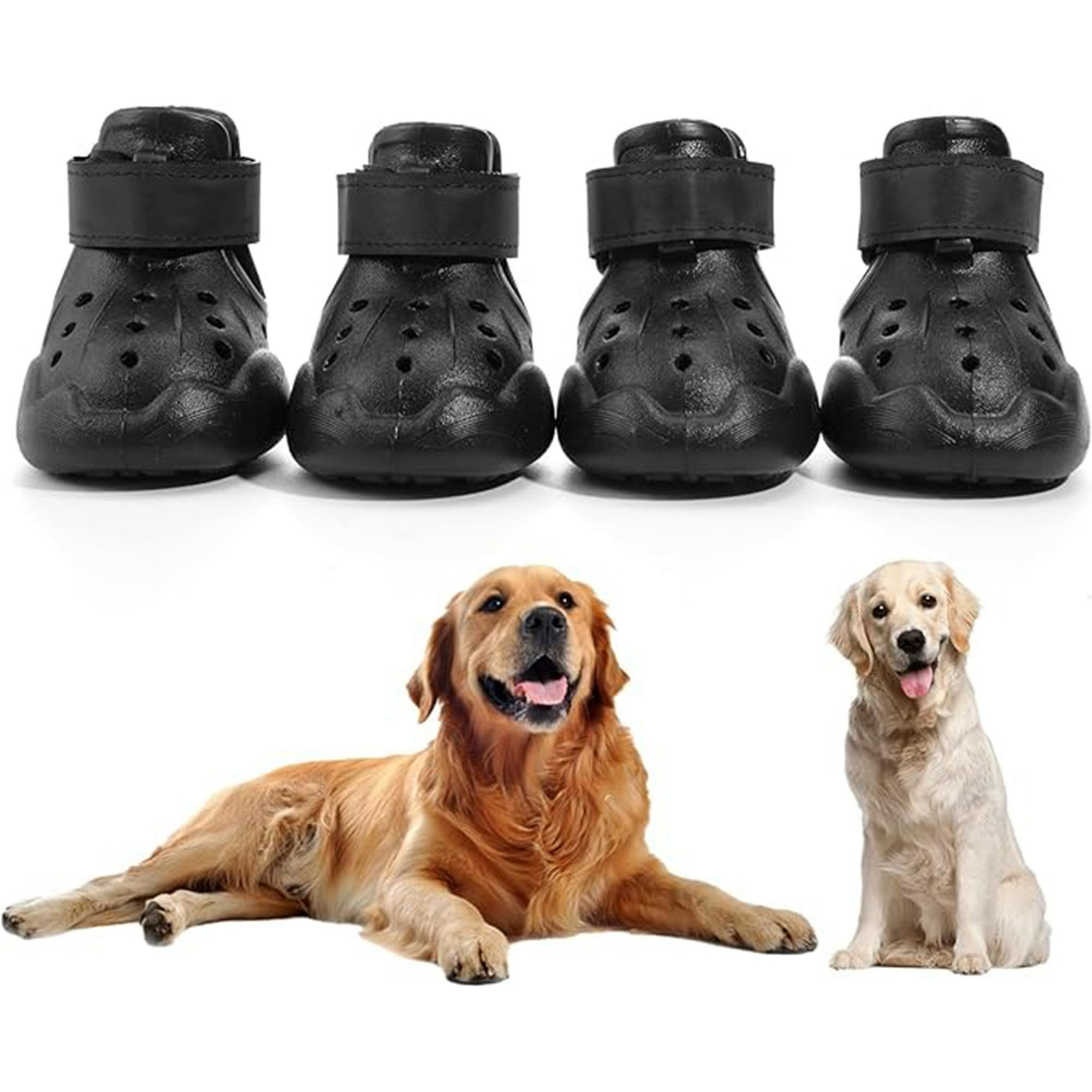 Veat00l - Zapatos Para Perros, 4 Sandalias Para Perros, Diseño De Pegatinas Mágicas Ajustables, Garras Protectoras, Fácil De Usar Y Quitar, Adecuado Para Diferentes Ocasiones