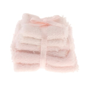 Magideal - Toalla En Miniatura Para Casa De Muñecas 1:12, Toalla De Baño, Pila Exquisita, Micro Diseño, Muebles De Baño, Juego De Toallas Para La Cara, Accesorio Rosa