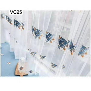 Todo Hogar Santiago De Chile - Visillos Bordados De Cohete Espacial