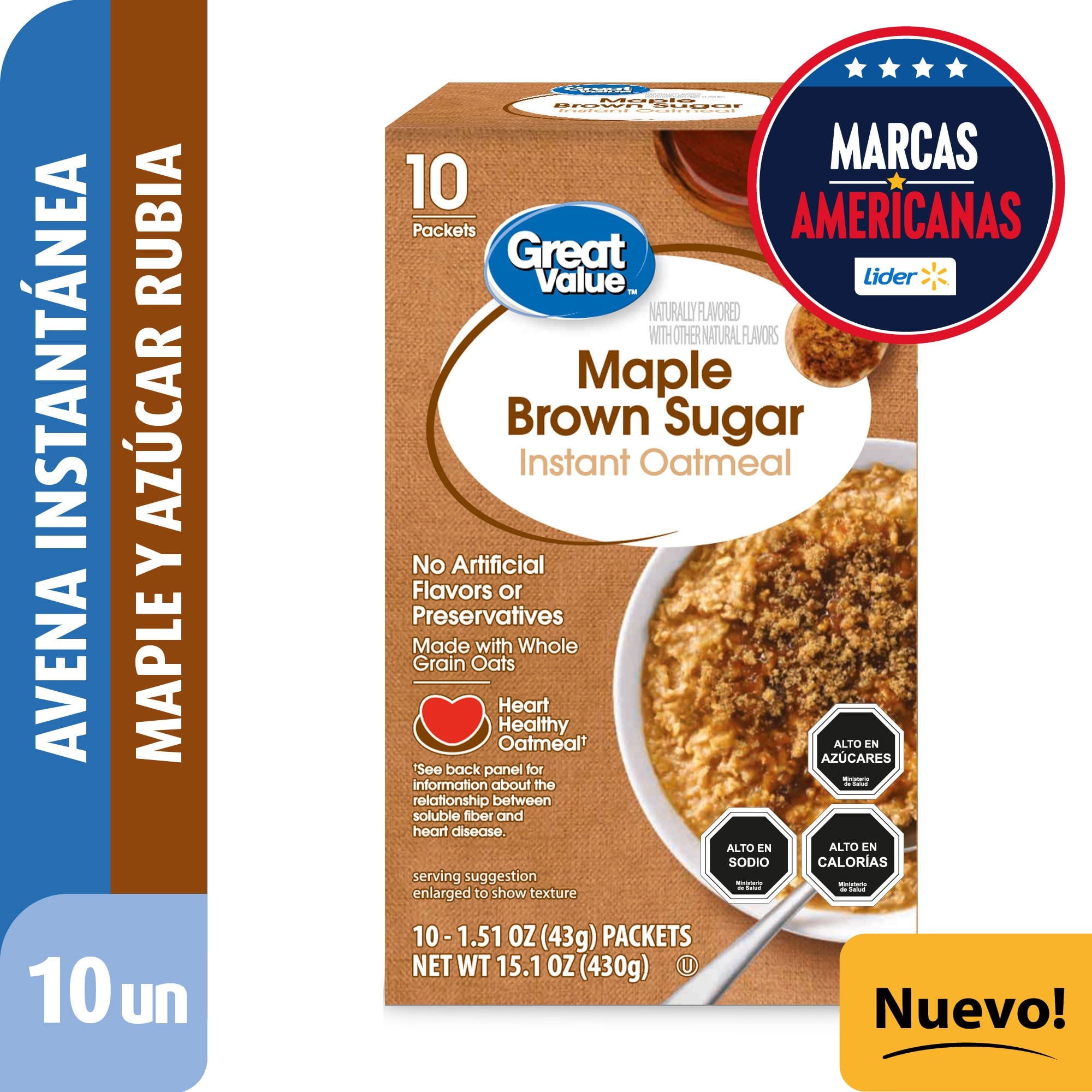 Avena Instantánea Frutillas Y Crema 240 g Great Value
