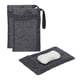 thumbnail image 1 of Uxcell Bolsa de Jabón de Lufa, 2 Piezas Bolsa de Ahorro de Jabón en Barra con Asa Negra, Esponja Corporal de Nylon, Red Exfoliante para Ducha Corporal, Espuma para Viajes y Camping, Gris, 1 of 6