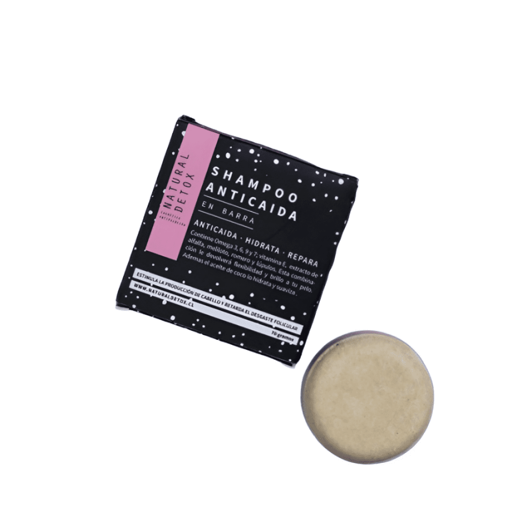 Shampoo Anticaida En Barra Natural Detox 70gr