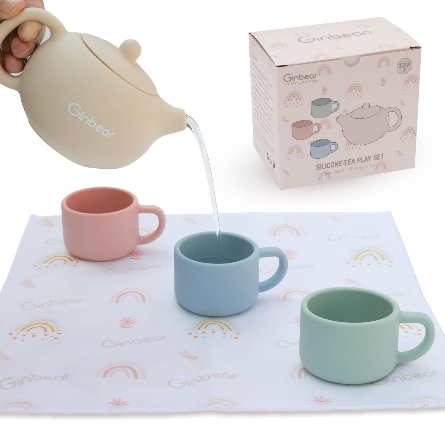 Juego De Cocina De Silicona Ginbear Con Servilletas Lavables Para Bebés De 1 A 3 Años, No Tóxico, Para Niños Mayores De 12 Meses (5 Piezas)