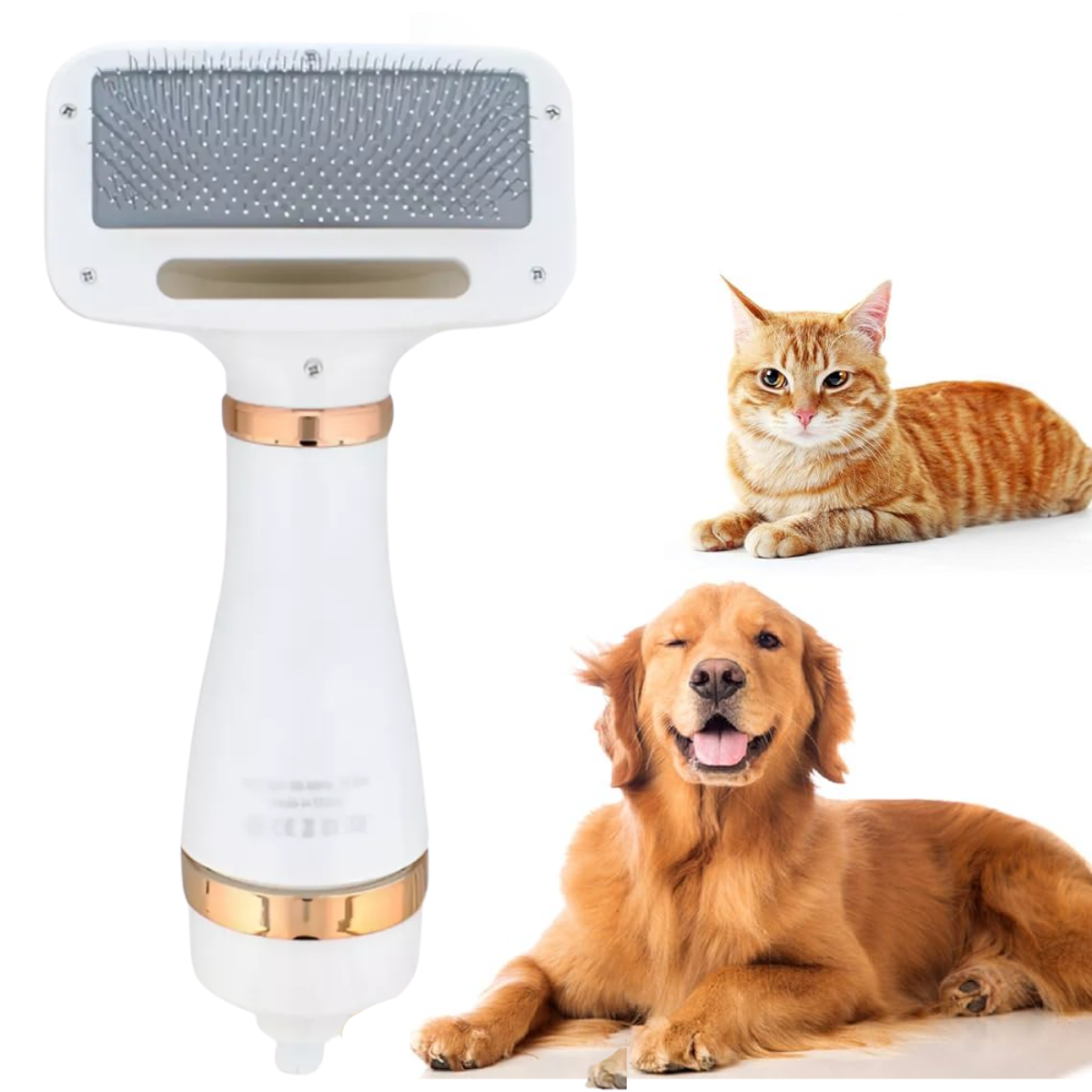 Pet Grooming Dryer - Secador Para Mascotas Cepillo 2 En 1 Grooming Perros Gatos