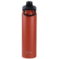 National Geographic - Botella Metálica Térmica Boca Angosta 750Ml Naranjo