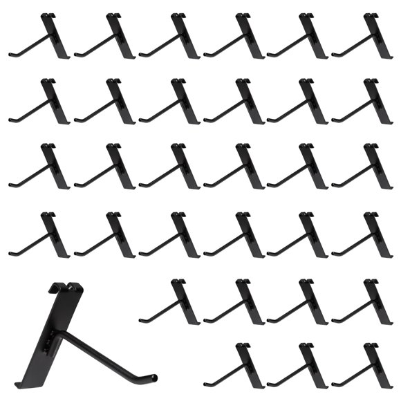 Ganchos Pybtool para pared, 10 cm, para tiendas y hogares, paquete de 40, color negro
