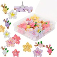 Push Pins Seinyllu Flowers Cherry Blossom 30 Unidades Con Caja