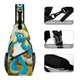 thumbnail image 3 of Los Pitufos Riñonera Bandolera con Estampado Integral para Hombres y Mujeres, Bolso Cruzado Gráfico de Tendencia, Mochila de Hombro Streetwear para Ciclismo y Deportes, Riñonera Versátil Casual, 3 of 6
