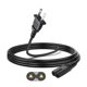 thumbnail image 1 of Cable de alimentación Love your yy 2,4 m 2 clavijas 100‑240 V, 1 of 5