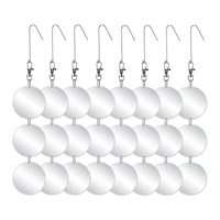 Magideal - Dispositivo Disuasorio De Pájaros Reflectante De 8 Piezas Discos Para Asustar Pájaros Juego De Decoración Colgante De Jardín Acrílico Para Ventana Y