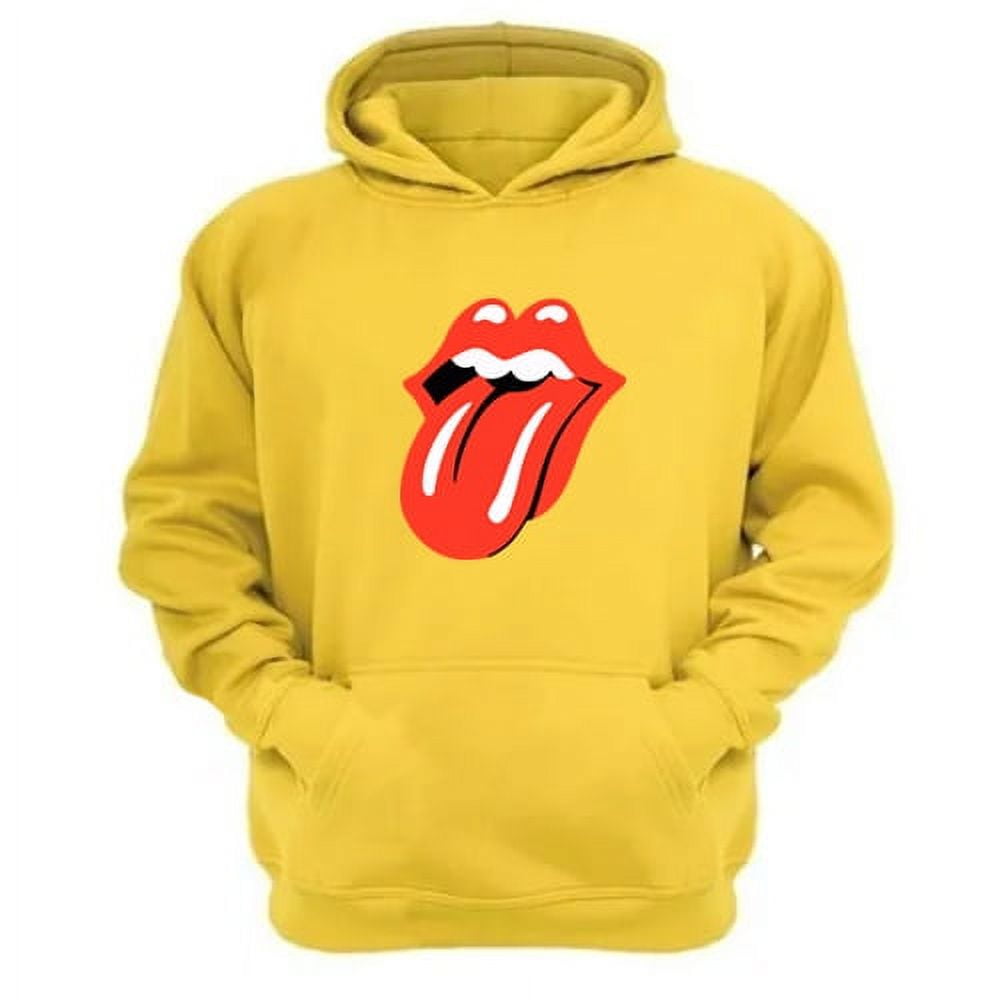 Genérico - Polerón Canguro The Rolling Stones Amarillo Talla Xl Unisex