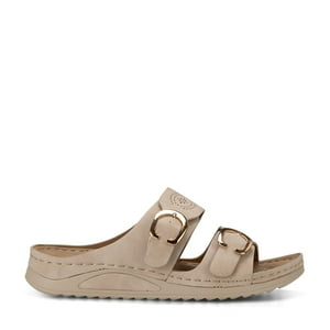 Sandalia Plana Casual Mujer Beige Weide Jn31