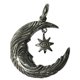 thumbnail image 1 of Colgante plata 925 envejecido, luna, 1 of 2