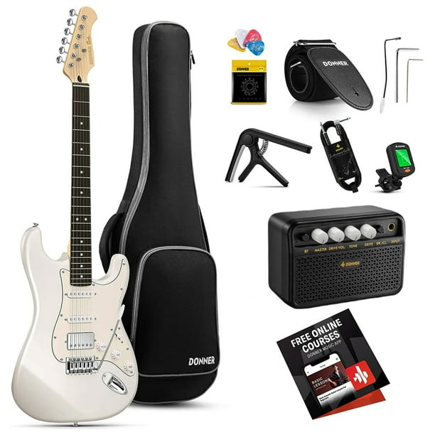 Pack Guitarra Electrica Funda y Amplificador DONNER DST-152W Lider