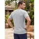 thumbnail image 3 of INSPIRE CHIC Camiseta de Hombre de Waffle de Manga Corta Ligera para Verano Talla S Gris Claro, 3 of 5