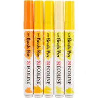 Royal Talens - Set 5 Marcadores Acuarela Ecoline Colores Amarillos