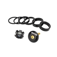 Magideal - Espaciadores De Auriculares Para Bicicleta, Espaciadores De Vástago, Ligeros, Portátiles, Arandelas, Piezas De Reparación, Aleación De Aluminio, Herra Negro