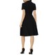 thumbnail image 3 of INSPIRE CHIC Vestidos Vintage para Mujeres 2024 Vestido de Cuello Plano de Manga Corta Ajustado y con Vuelo L Negro, 3 of 6