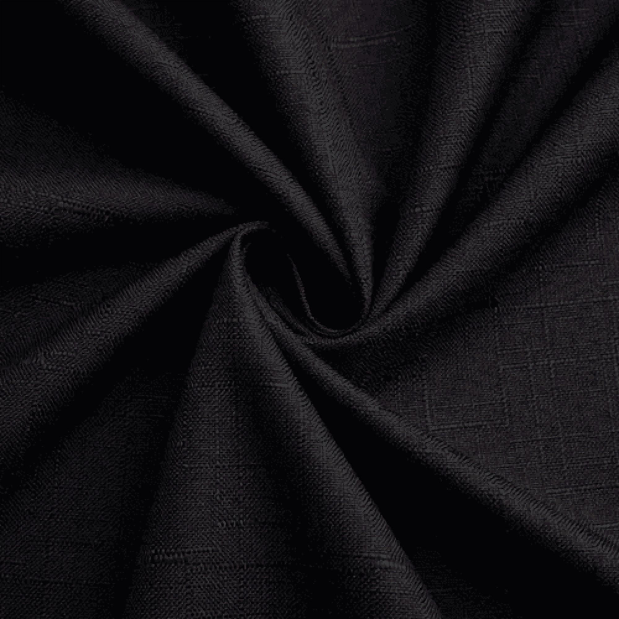 Genérico - Cortina Lino Con Blackout Engomado Térmica 140x220 Negro