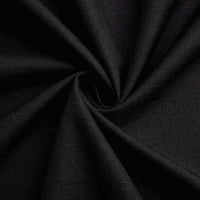 Genérico - Cortina Lino Con Blackout Engomado Térmica 140X220 Negro