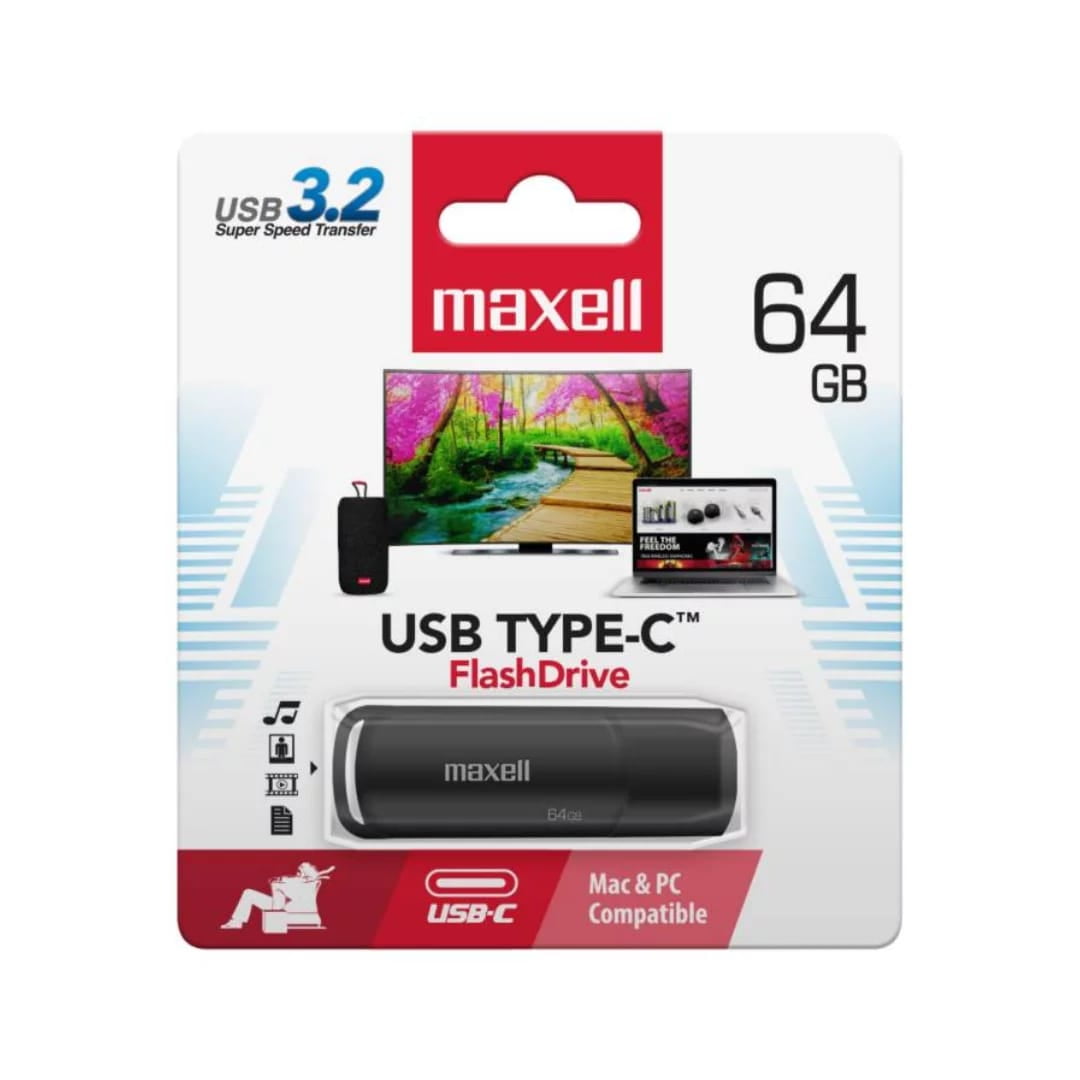 Pendrive Maxell Usb Tipo C 64gb 3.2