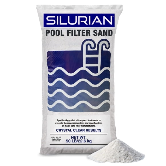 Arena filtrante para piscina U.S. Silica Silurian, bolsa de 22,6 kg