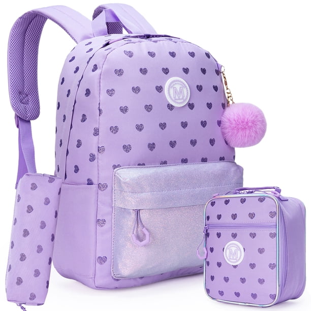 New Cute hot stamping love backpack Laptop bag girls backpack with Lunchbag and Penbag for school travelling picnic