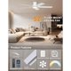 thumbnail image 3 of Ventilador de techo Ohniyou de 52 pulgadas con luz LED, motor DC y control remoto, 3 of 3