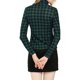 thumbnail image 3 of INSPIRE CHIC Blusa de Mujer de Cuello Alto a Rayas de Manga Larga para Fiesta de Navidad para Uso Casual o de Trabajo L Verde, 3 of 8