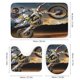 thumbnail image 3 of Motocross sucio Moto de cross-theme 4-Piece Shower Curtain Set with Rugs, Waterproof Bathroom Decor Set Includes Bath Mat, U-Shaped Rug, Toilet Lid Cover and Curtain with Hooks, 3 of 6