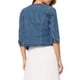 thumbnail image 3 of INSPIRE CHIC Chaquetas de Jean de Mezclilla Recortadas sin Cuello de Manga 3/4 para Mujer Azul Grisáceo 2XL, 3 of 6