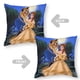 thumbnail image 2 of Bella de La Bella y la Bestia Fundas de almohada de terciopelo con tema, regalos de funda de almohada, decoración para el hogar, cojín de lanzar, regalo de cumpleaños para fans y parejas.66*66cm., 2 of 6