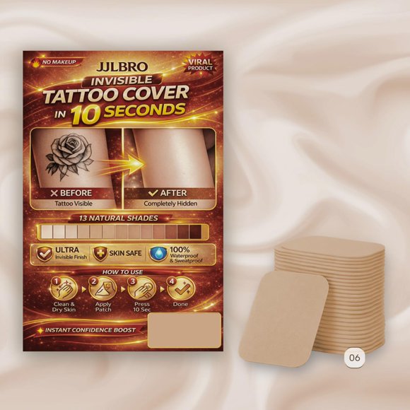 Parche Impermeable de Tono de Piel para Cubrir Tatuajes JJLBRO - Pack de 10