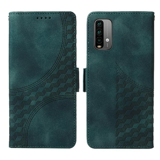 Carcasa FOXDOCK Xiaomi Poco M3 de cuero PU, diseño acolchado clásico, protección contra caídas y rayones