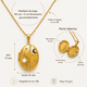 thumbnail image 2 of Relicario Catalina imantado luna y estrellas chapadas en oro 18k, 2 of 3