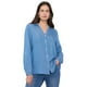 thumbnail image 1 of Blusa Mujer Camisera Tencel Azul Medio Corona, 1 of 5