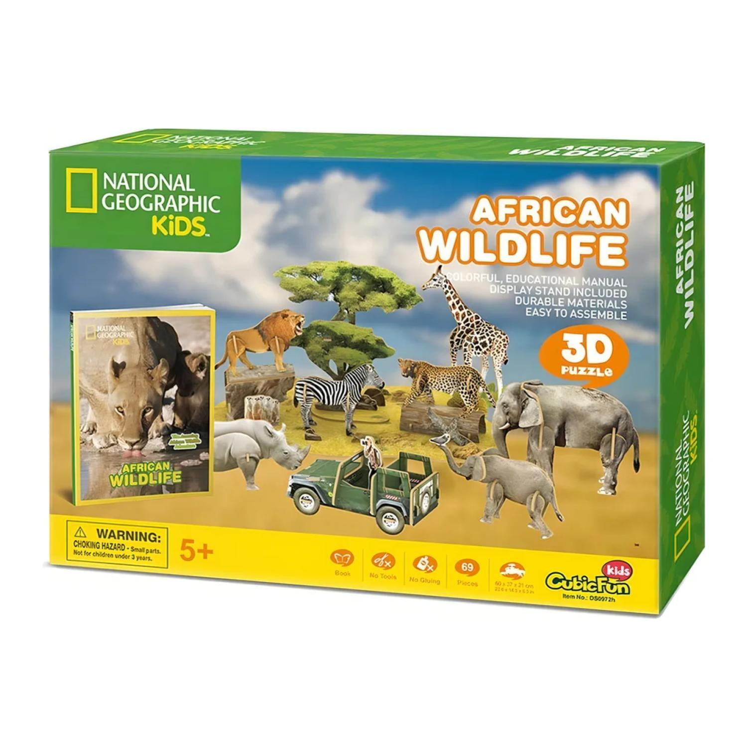 Genérico - Juguete Rompecabezas 3d Vida Africana 69 Piezas Infantil