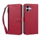thumbnail image 1 of Funda Tipo Billetera para iphone16 con Soporte y Bolsillo con Cierre Rojo, 1 of 1