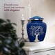 thumbnail image 5 of Urna funeraria Trupoint Memorials Blue Tree of Life, grande, 5 of 9