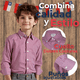 thumbnail image 4 of Camisa Huaso Cuadrillé Algodón Niño Juvenil Color Rojo, 4 of 8
