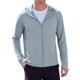 thumbnail image 1 of INSPIRE CHIC Chaqueta con Capucha de Protección Solar para Pesca al Aire Libre para Hombre, Ligera, con Cremallera, Talla S, Gris, 1 of 5