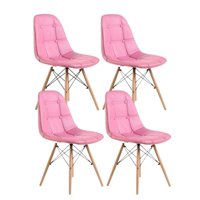Habita2 Chile - 4Un Silla Eames Acolchada Buckle - Rosa