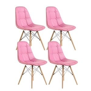 Habita2 Chile - 4Un Silla Eames Acolchada Buckle - Rosa