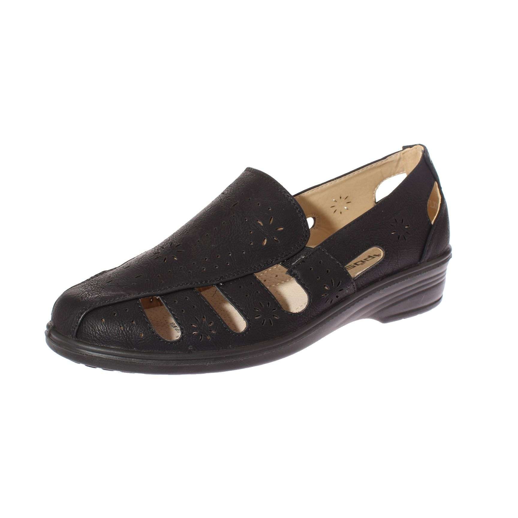 Sandalia Confort Negro Vía Franca