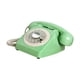 thumbnail image 2 of Teléfono de disco giratorio de estilo vintage, teléfono con cable europeo, estilo años 60, con campana de metal, estilo retro. Verde, 2 of 5