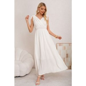 Likeshop - Maxi Vestido Largo Mujer Casual Eventos Texturizado Sin Manga 3374